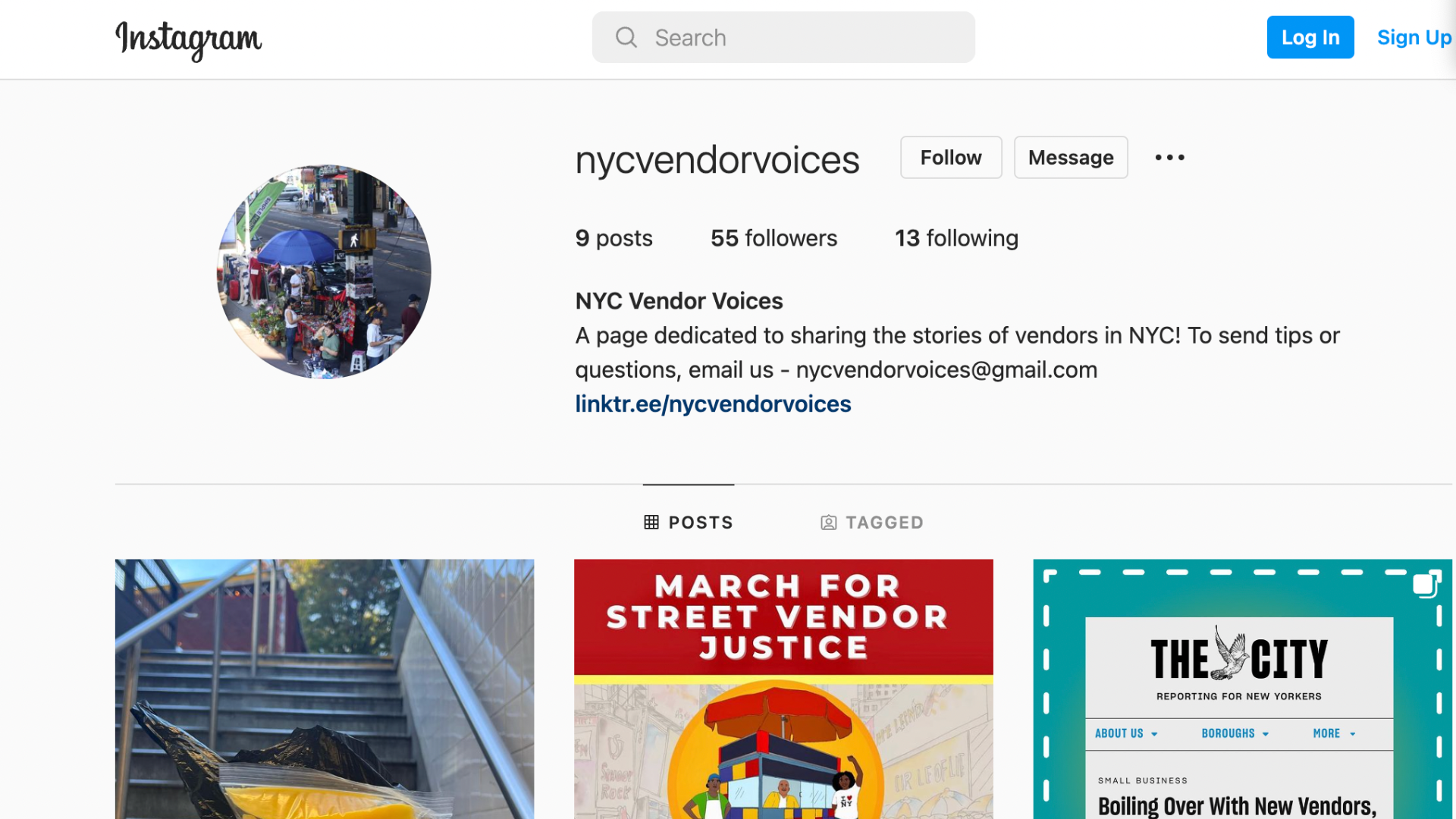 A photo of the NYC Vendor Voices Instagram